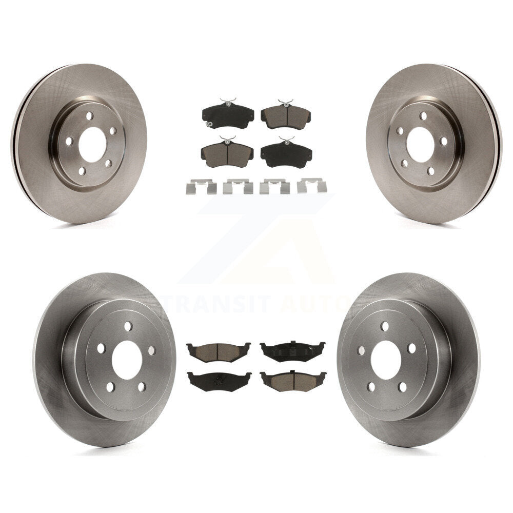 Disc Brake Rotor Ceramic Pad Front Rear Kit For Chrysler PT Cruiser Turbocharged