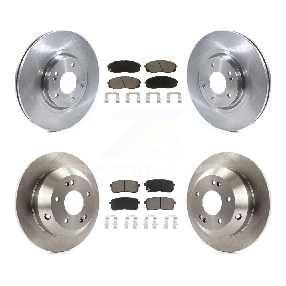 Disc Brake Rotors And Ceramic Pads Front Rear Kit For 2015-2021 Kia Sedona