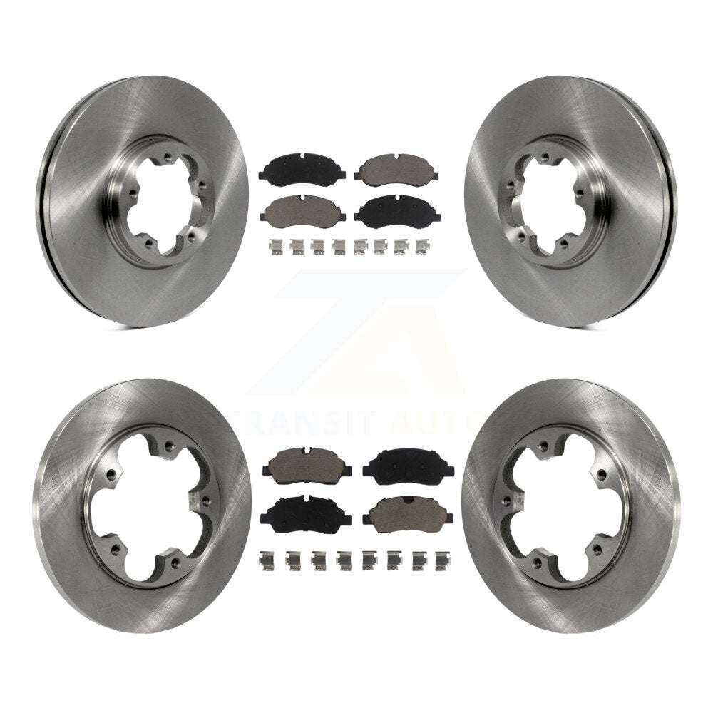 Disc Brake Rotor And Ceramic Pad Front Rear Kit For Ford Transit-250 Transit-150