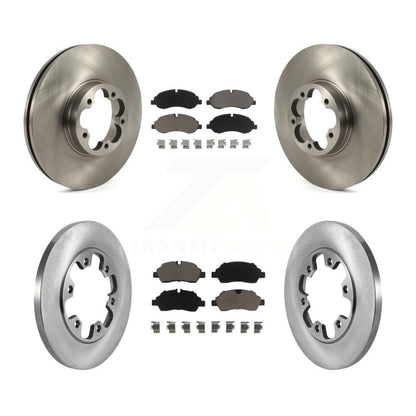 Brake Rotor Ceramic Pad Front Rear Kit For Ford Transit-350 HD With 6 Lug Wheels