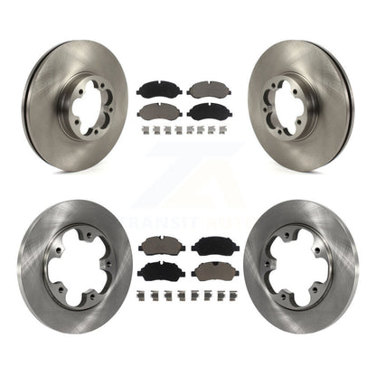 Brake Rotor Ceramic Pad Front Rear Kit For Ford Transit-350 HD With 5 Lug Wheels