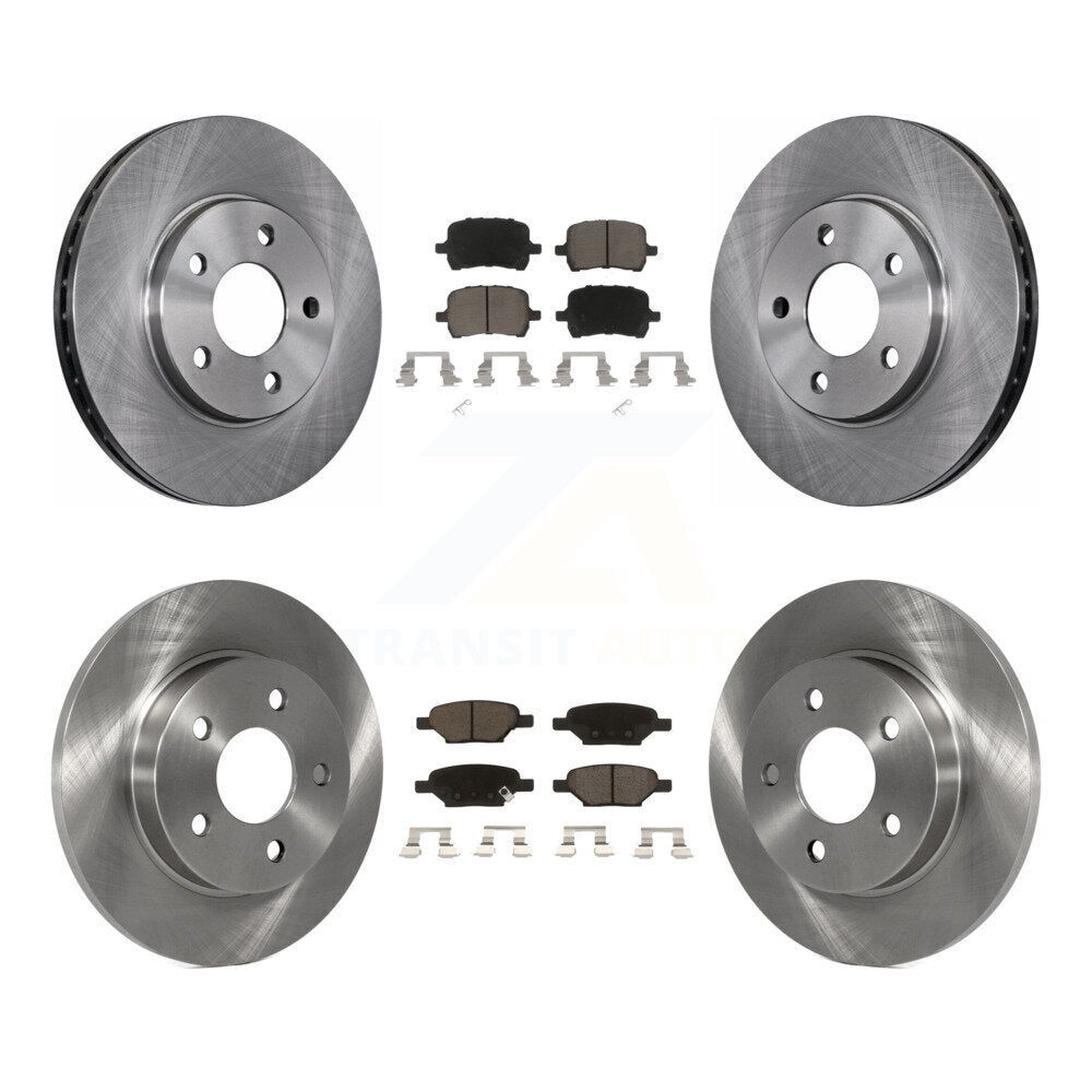 Disc Brake Rotors And Ceramic Pad Front Rear Kit For Chevrolet Malibu Pontiac G6