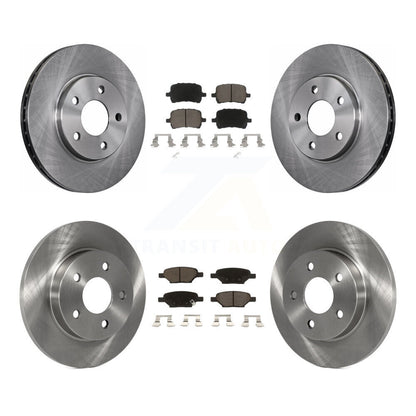 Disc Brake Rotors And Ceramic Pad Front Rear Kit For Chevrolet Malibu Pontiac G6