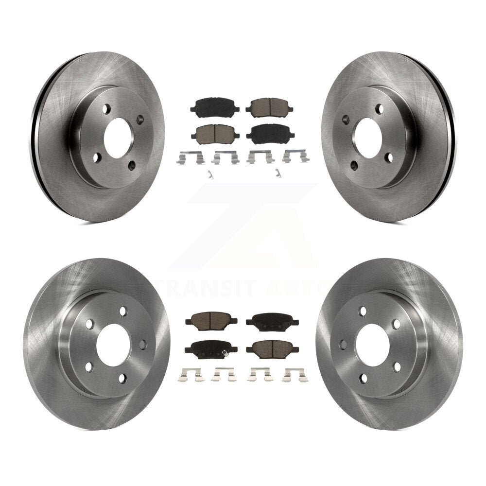 Disc Brake Rotors And Ceramic Pads Front Rear Kit For Pontiac G5 Pursuit