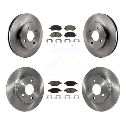 Disc Brake Rotors And Ceramic Pads Front Rear Kit For Pontiac G5 Pursuit