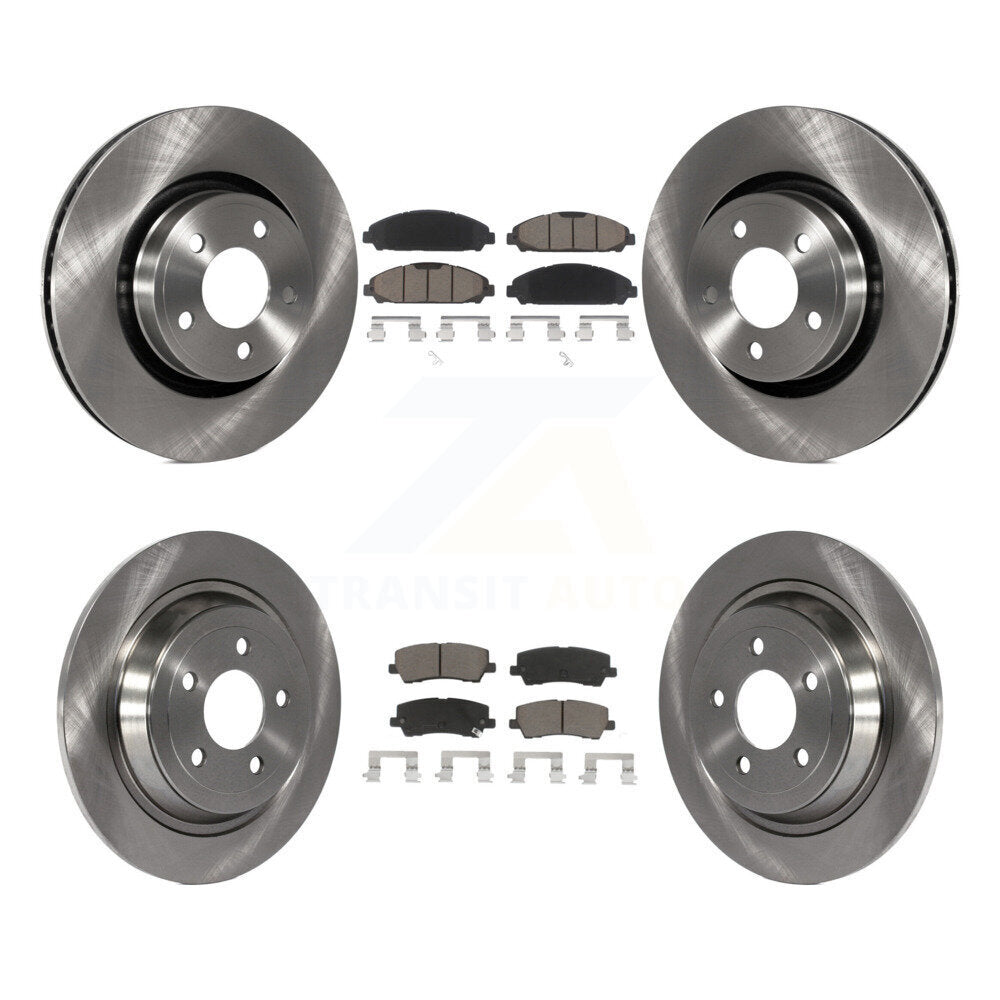 Disc Brake Rotors And Ceramic Pads Front Rear Kit For Ford Mustang V6 with 3.7L