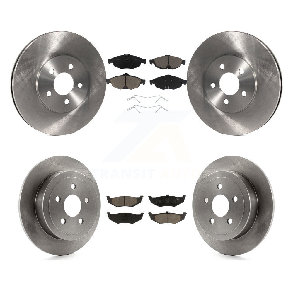 Disc Brake Rotor & Ceramic Pad Front Rear Kit For Chrysler Sebring Dodge Stratus