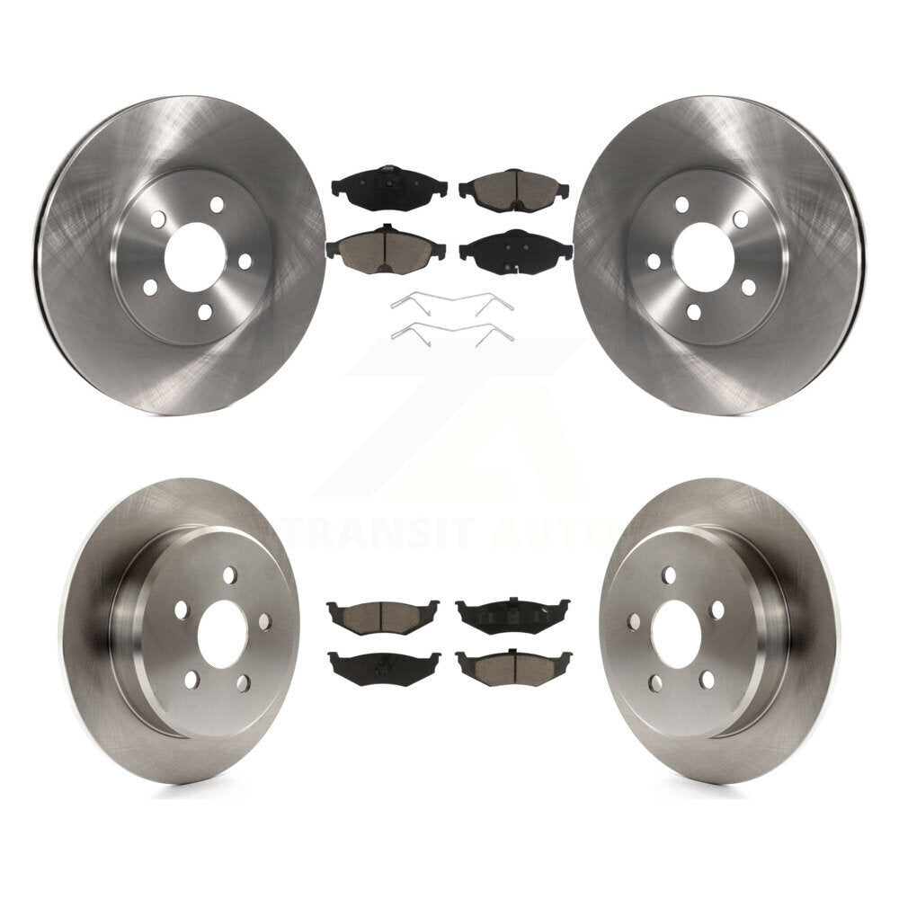 Disc Brake Rotor & Ceramic Pad Front Rear Kit For Chrysler Sebring Dodge Stratus