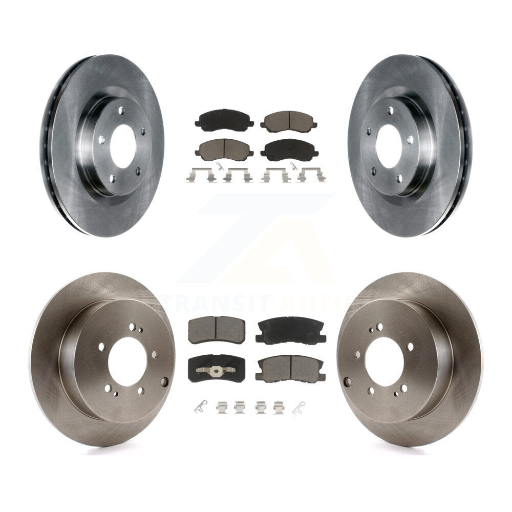 Disc Brake Rotors And Ceramic Pads Front Rear Kit For Mitsubishi Outlander