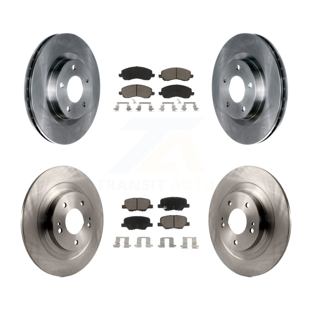Disc Brake Rotor & Ceramic Pad Front Rear Kit For Mitsubishi RVR Outlander Sport