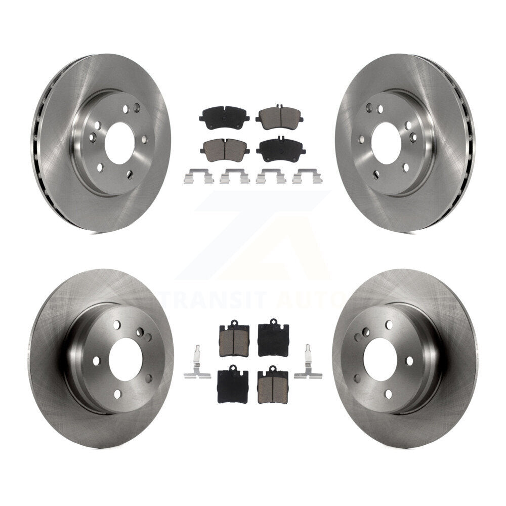 Brake Rotor And Ceramic Pad Front Rear Kit For Mercedes-Benz C240 Wagon with RWD