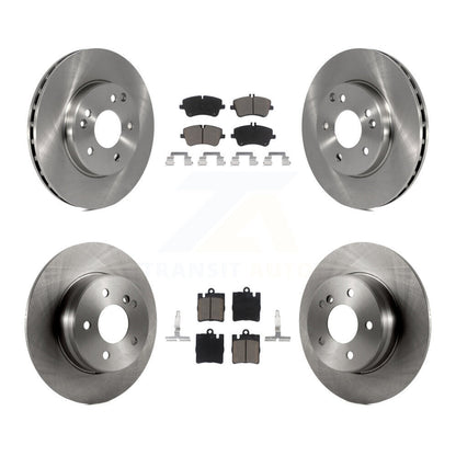 Brake Rotor And Ceramic Pad Front Rear Kit For Mercedes-Benz C240 Wagon with RWD