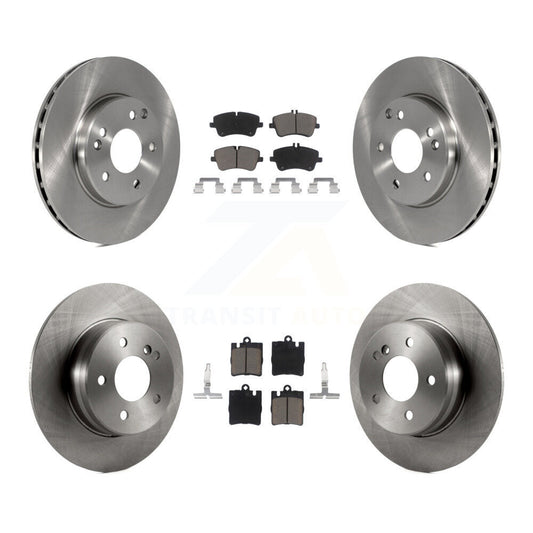 Brake Rotor And Ceramic Pad Front Rear Kit For Mercedes-Benz C240 Wagon with RWD