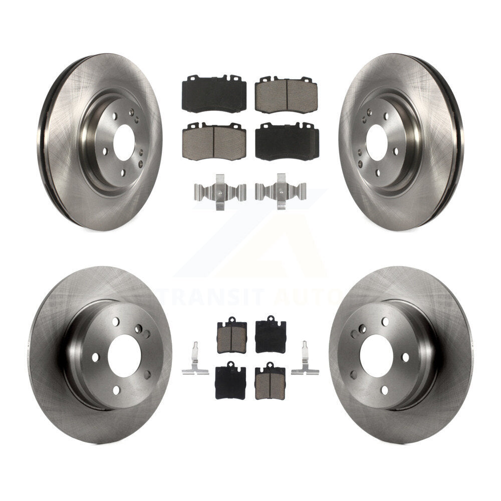 Disc Brake Rotor & Ceramic Pad Front Rear Kit For Mercedes-Benz C230 SLK350 C320
