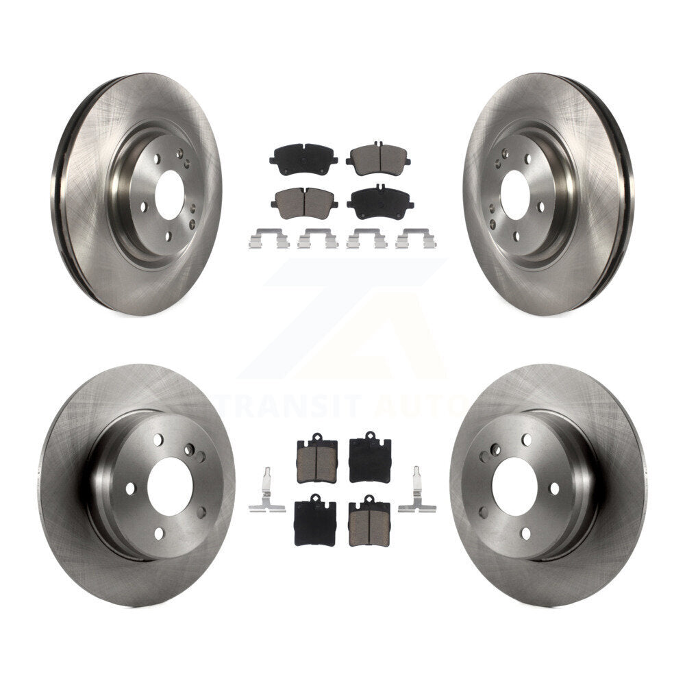 Brake Rotor Ceramic Pad Front Rear Kit For Mercedes-Benz C320 With Sport Package