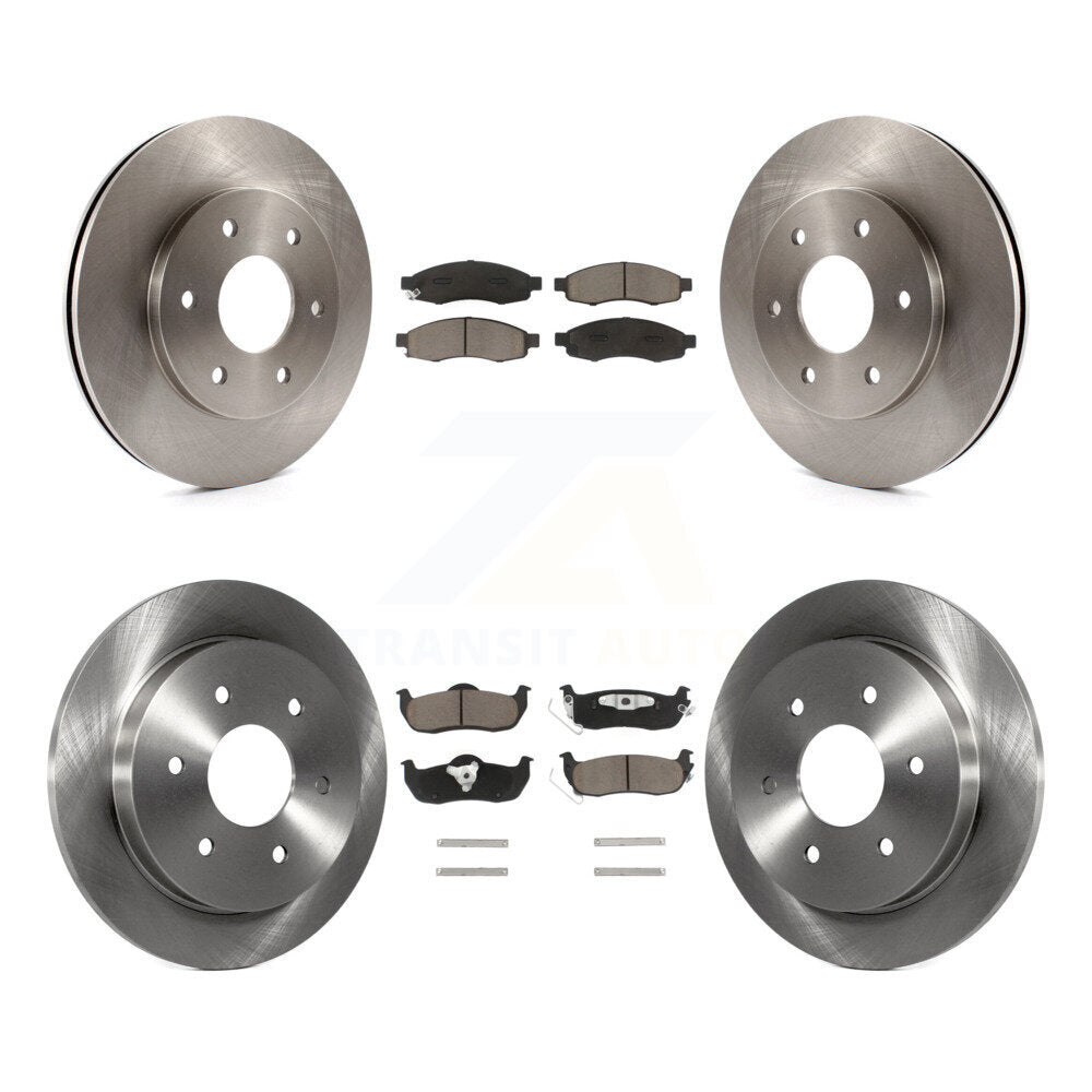 Brake Rotor & Ceramic Pad Front Rear Kit For Nissan TITAN Pathfinder Armada QX56