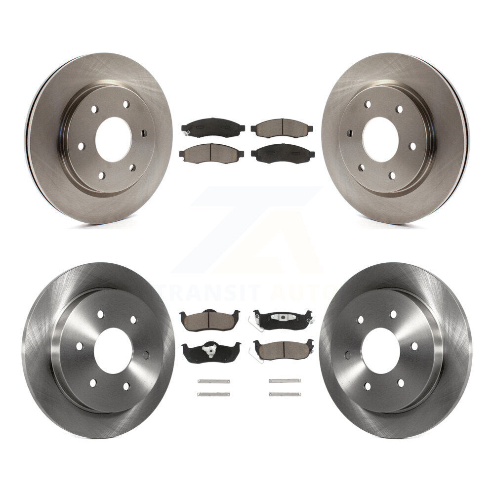 Brake Rotor And Ceramic Pad Front Rear Kit For Nissan TITAN INFINITI QX56 Armada
