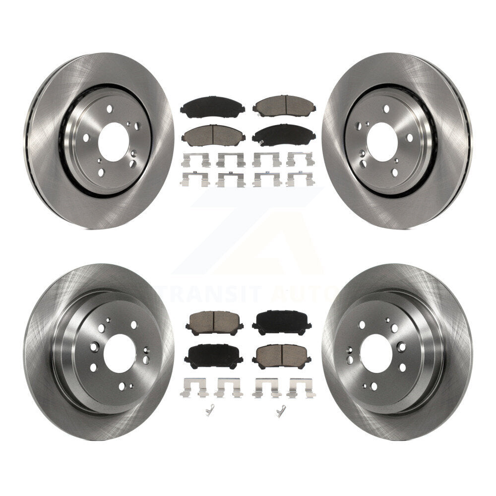 Disc Brake Rotors And Ceramic Pads Front Rear Kit For Honda Pilot Ridgeline