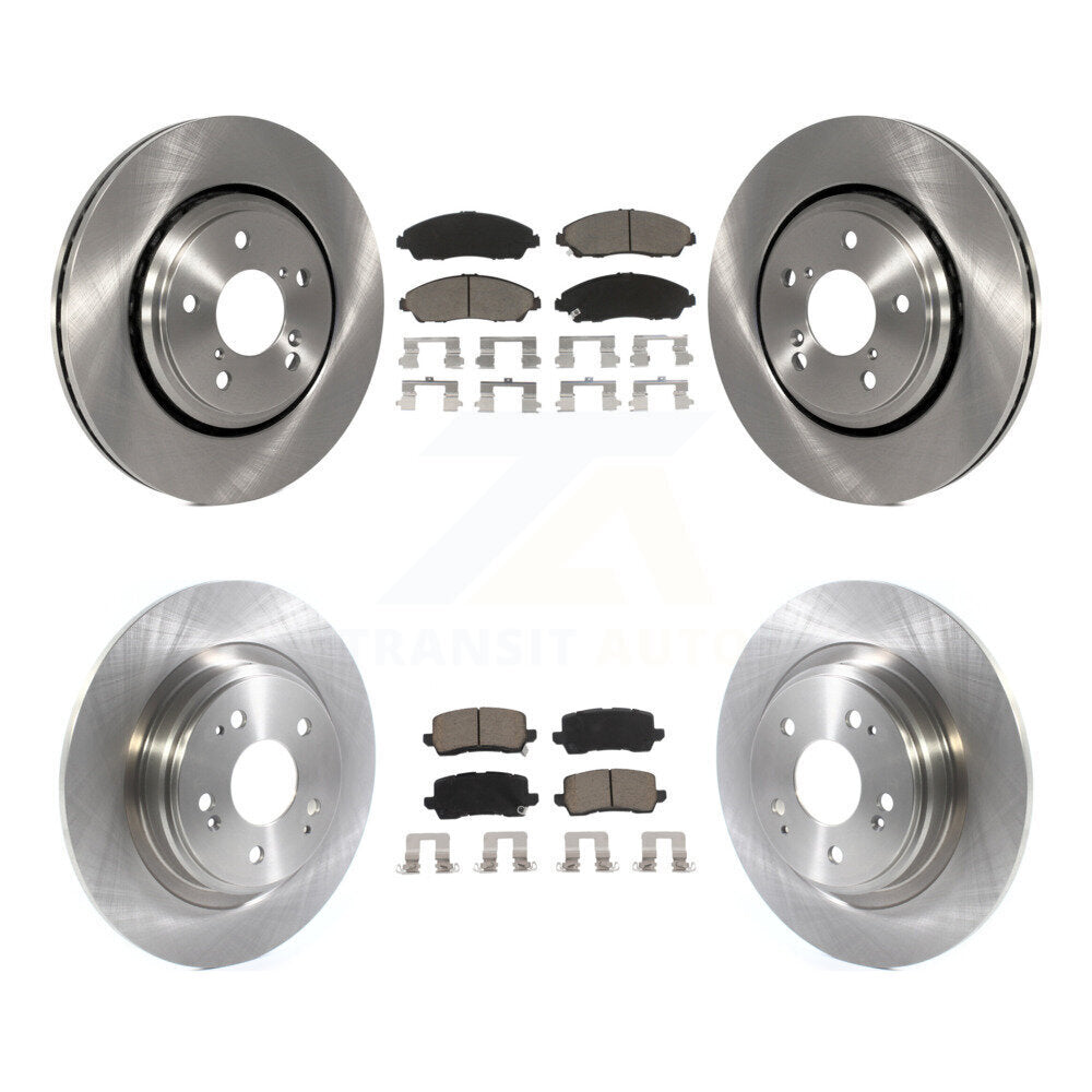 Disc Brake Rotors And Ceramic Pads Front Rear Kit For Acura MDX