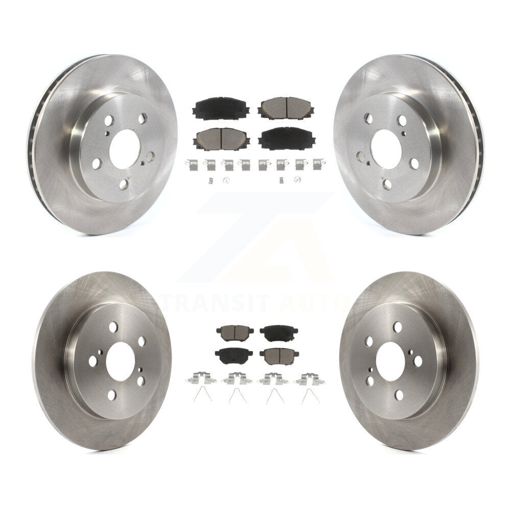 Disc Brake Rotor Ceramic Pad Front Rear Kit For Toyota Corolla Prius P ...