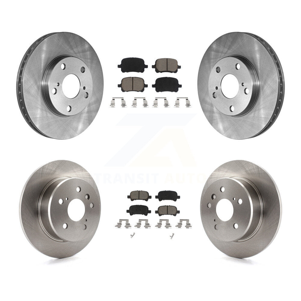 Disc Brake Rotors And Ceramic Pads Front Rear Kit For 2000-2004 Toyota Avalon