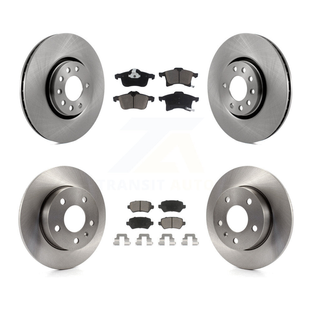 Disc Brake Rotors And Ceramic Pads Front Rear Kit For 2008-2009 Saturn Astra