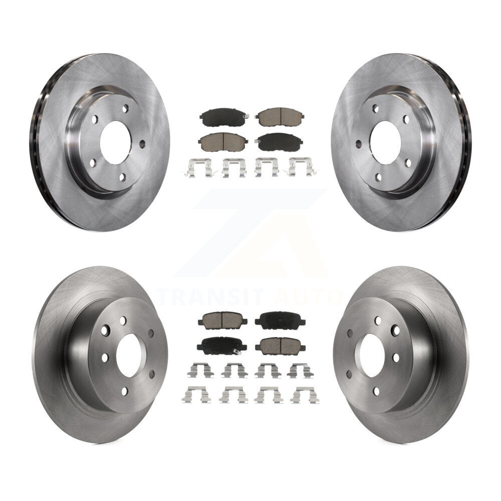 Disc Brake Rotors And Ceramic Pads Front Rear Kit For Nissan Sentra