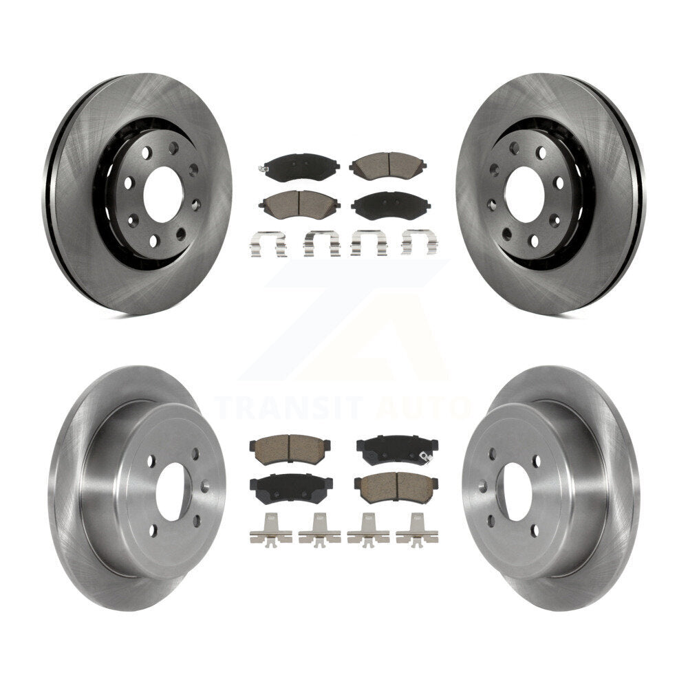 Disc Brake Rotors And Ceramic Pads Front Rear Kit For Chevrolet Spark EV