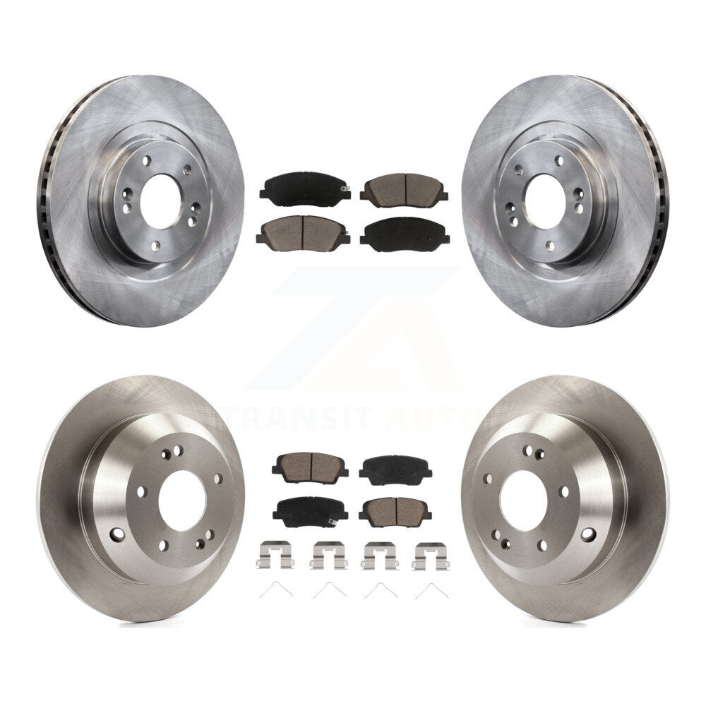 Disc Brake Rotors And Ceramic Pads Front Rear Kit For Hyundai Santa Fe XL