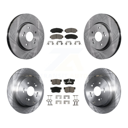 Disc Brake Rotors And Ceramic Pads Front Rear Kit For Honda CR-V Acura RDX