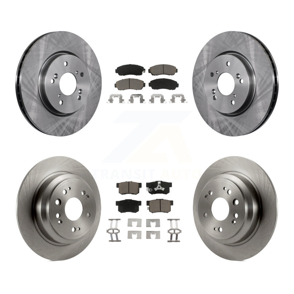 Disc Brake Rotors And Ceramic Pads Front Rear Kit For Honda Accord Crosstour