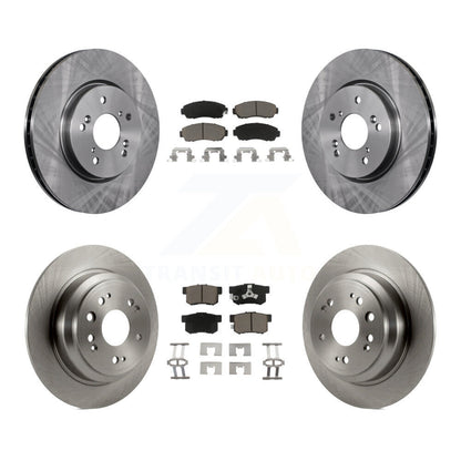 Disc Brake Rotors And Ceramic Pads Front Rear Kit For Honda Accord Crosstour