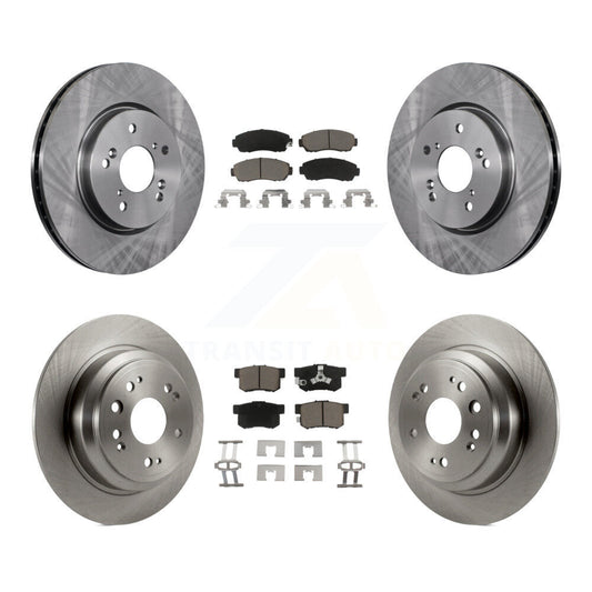 Disc Brake Rotors And Ceramic Pads Front Rear Kit For Honda Accord Crosstour