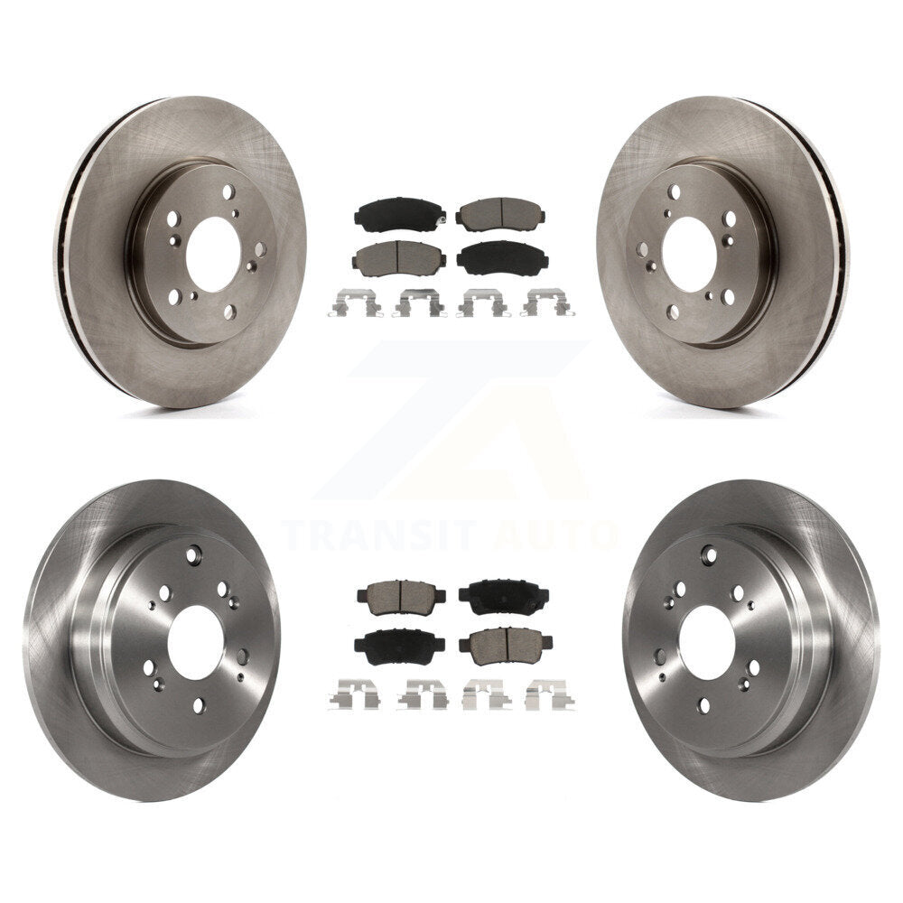 Disc Brake Rotors And Ceramic Pads Front Rear Kit For 2005-2010 Honda Odyssey