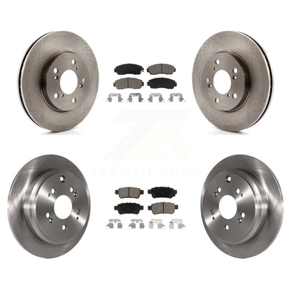 Disc Brake Rotors And Ceramic Pads Front Rear Kit For 2005-2010 Honda Odyssey