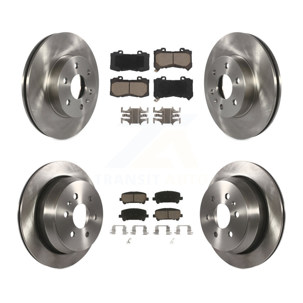 Disc Brake Rotors & Ceramic Pad Front Rear Kit For Chevrolet Colorado GMC Canyon