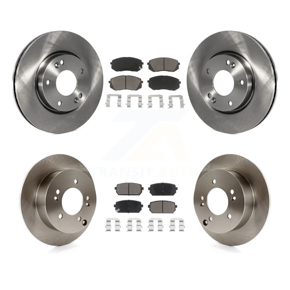 Disc Brake Rotors And Ceramic Pads Front Rear Kit For 2010-2012 Kia Rondo
