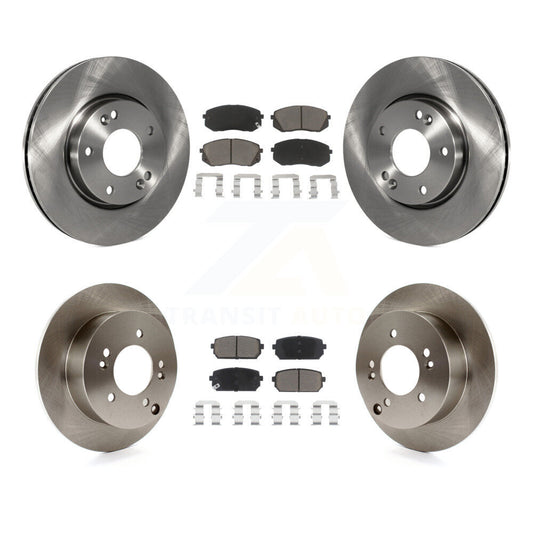 Disc Brake Rotors And Ceramic Pads Front Rear Kit For 2010-2012 Kia Rondo