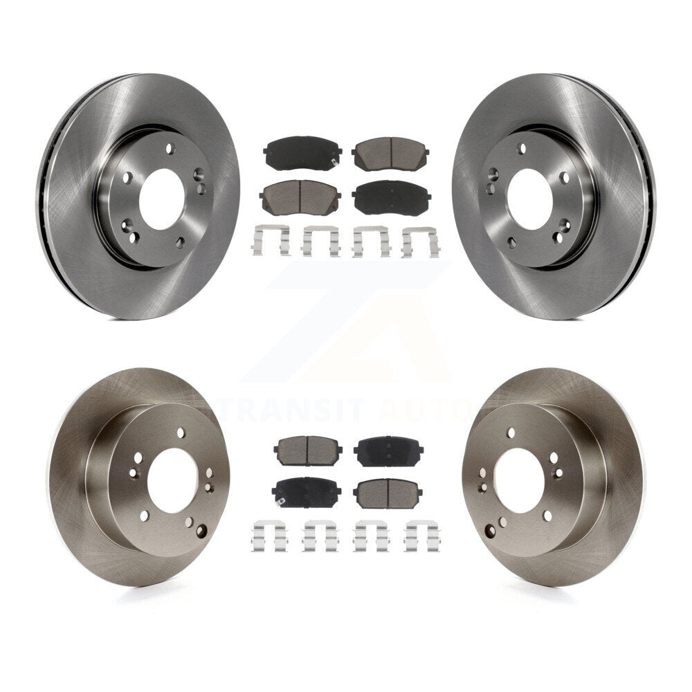 Disc Brake Rotors And Ceramic Pads Front Rear Kit For 2007-2009 Kia Rondo