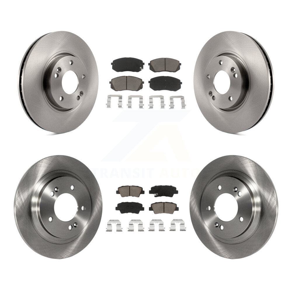 Disc Brake Rotors And Ceramic Pads Front Rear Kit For Kia Soul EV