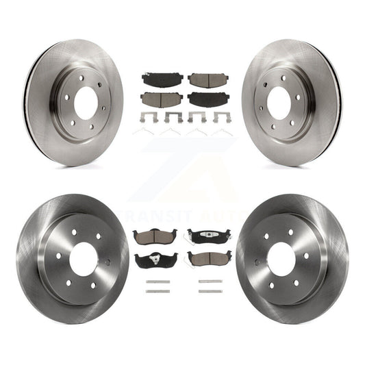 Brake Rotor And Ceramic Pad Front Rear Kit For Nissan TITAN Armada INFINITI QX56