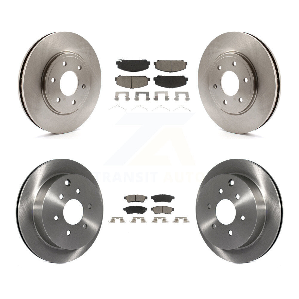 Disc Brake Rotors And Ceramic Pads Front Rear Kit For Suzuki Equator