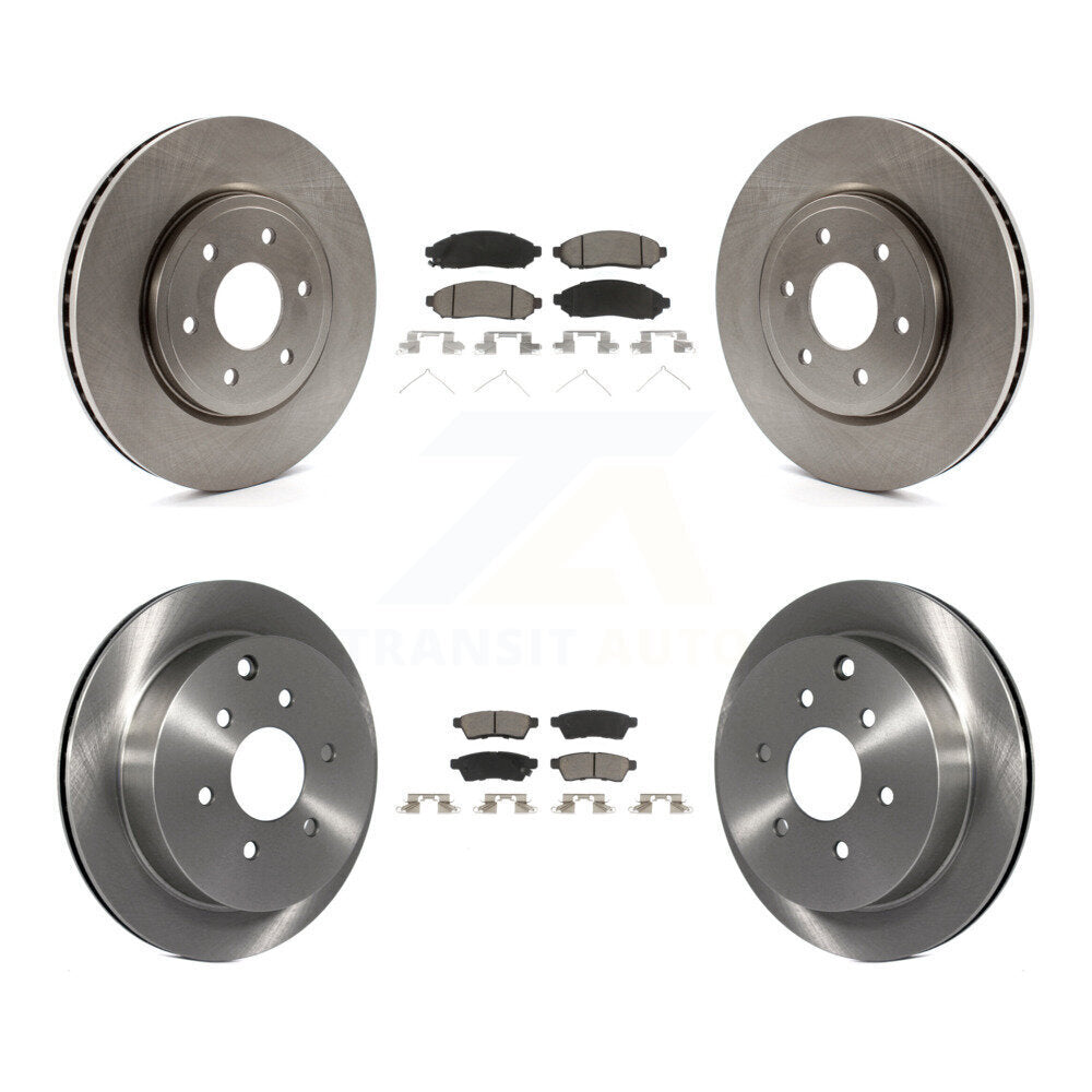 Brake Rotor Ceramic Pad Front Rear Kit For Nissan Frontier Xterra Suzuki Equator