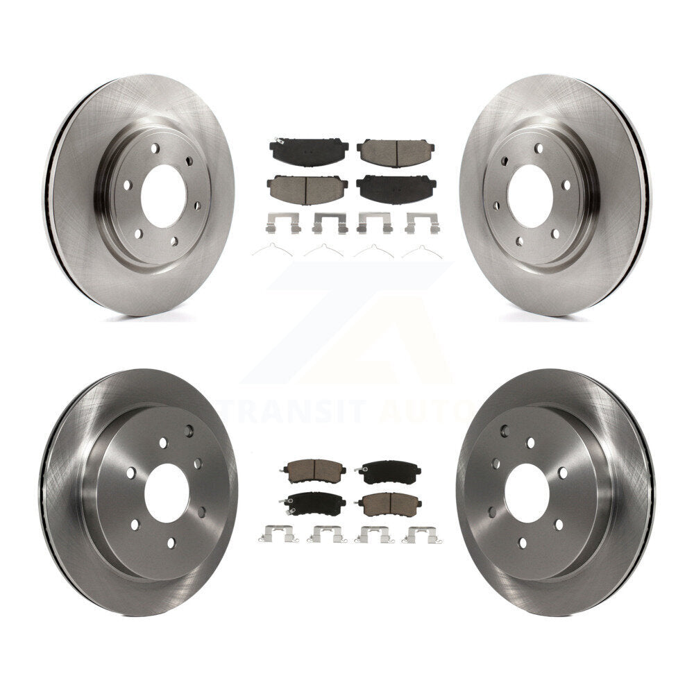 Disc Brake Rotor Ceramic Pad Front Rear Kit For INFINITI QX80 Nissan Armada QX56