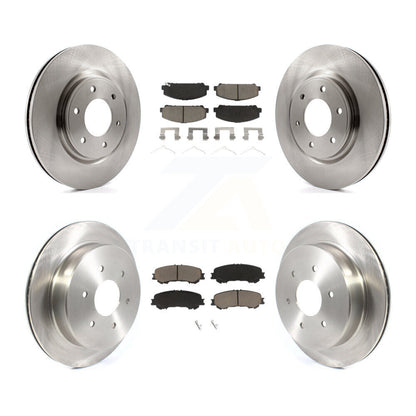 Disc Brake Rotors And Ceramic Pads Front Rear Kit For 2017-2023 Nissan TITAN