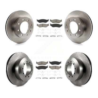 Brake Rotor And Ceramic Pad Front Rear Kit For Ford E-550 Super Duty F-450 F-550