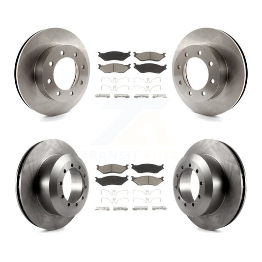 Brake Rotor And Ceramic Pad Front Rear Kit For Ford E-550 Super Duty F-450 F-550