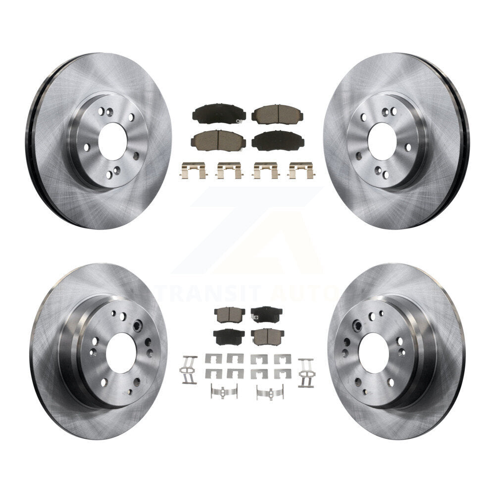 Disc Brake Rotors And Ceramic Pads Front Rear Kit For Acura TL