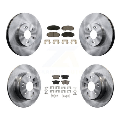 Disc Brake Rotors And Ceramic Pads Front Rear Kit For Acura TL