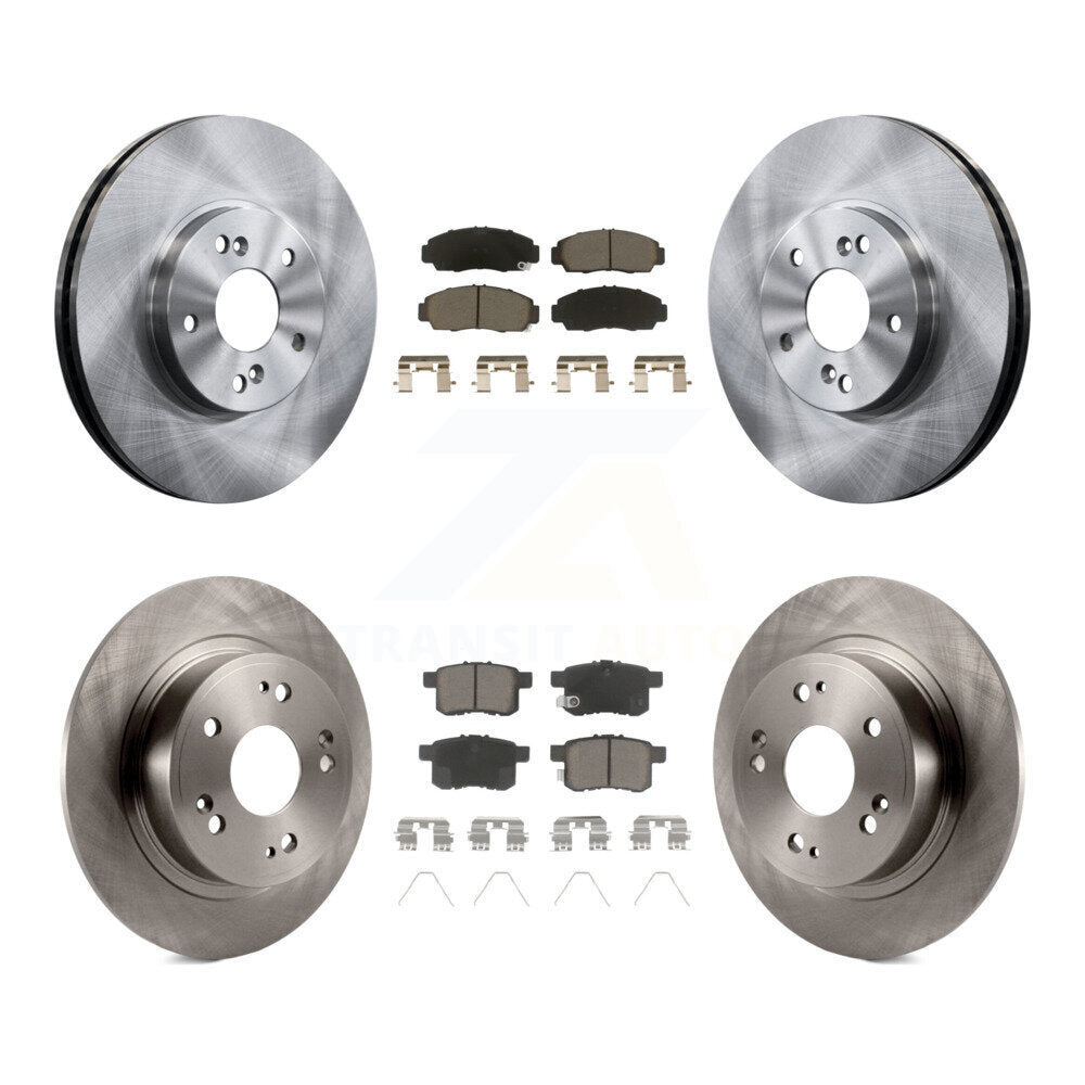 Disc Brake Rotors And Ceramic Pads Front Rear Kit For Honda Accord Acura TSX